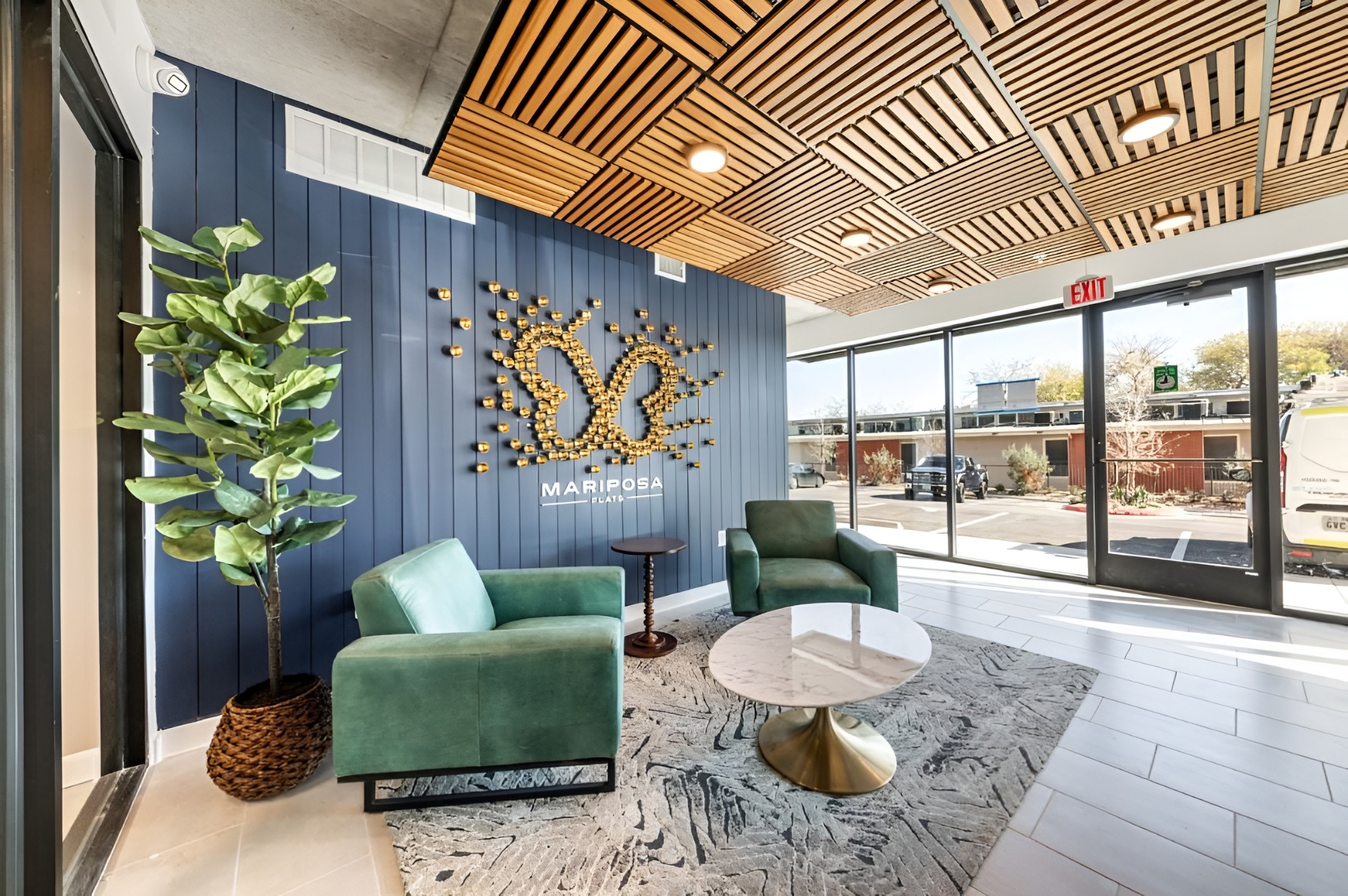 Mariposa Flats lobby identity